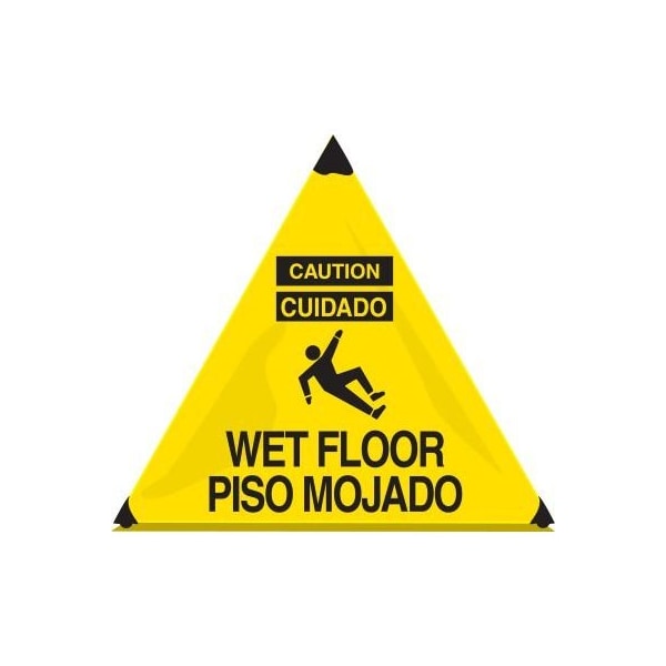 Accuform BILINGUAL OSHA CAUTION HANDY CONE PFT327 PFT327 - main